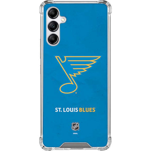 NHL St. Louis Blues Distressed Galaxy A15 5G Clear Case