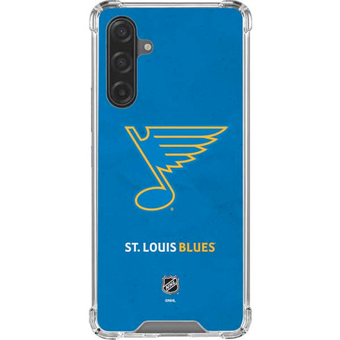 NHL St. Louis Blues Distressed Galaxy A17 Clear Case