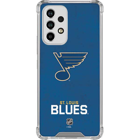 NHL St. Louis Blues Distressed Galaxy A33 5G Clear Case