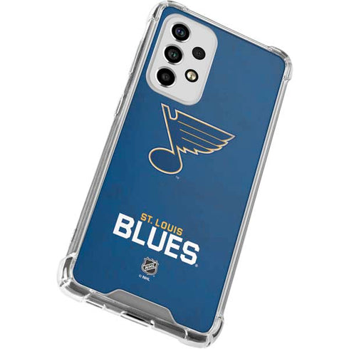 NHL St. Louis Blues Distressed Galaxy A33 5G Clear Case