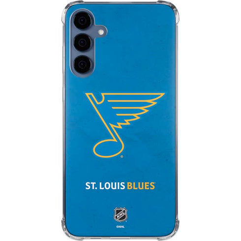 NHL St. Louis Blues Distressed Galaxy A35 5G Clear Case