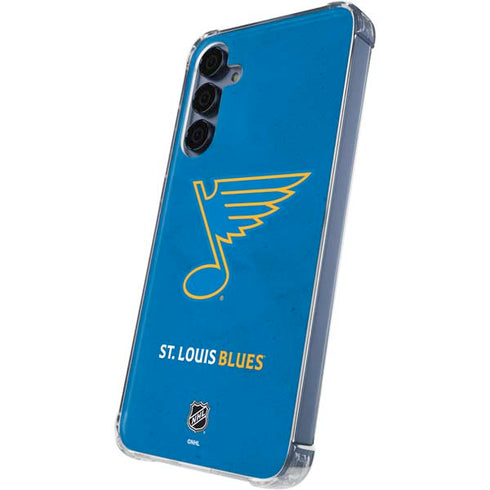 NHL St. Louis Blues Distressed Galaxy A35 5G Clear Case