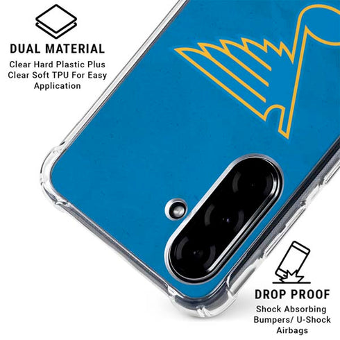 NHL St. Louis Blues Distressed Galaxy A36 5G Clear Case