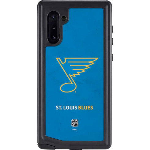 NHL St. Louis Blues Distressed Galaxy Note 10 Waterproof Case