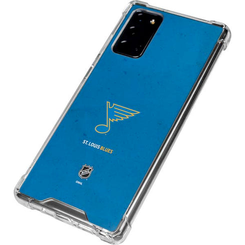 NHL St. Louis Blues Distressed Galaxy Note20 5G Clear Case