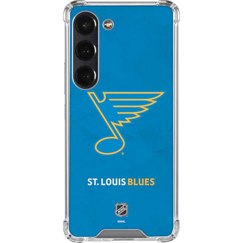 NHL St. Louis Blues Distressed Galaxy S23 Clear Case