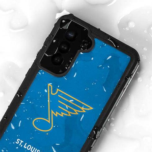 NHL St. Louis Blues Distressed Galaxy S23 Plus Waterproof Case