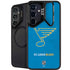 NHL St. Louis Blues Distressed Galaxy S24 FE Kickstand Case