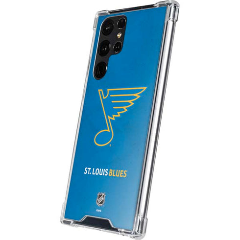 NHL St. Louis Blues Distressed Galaxy S24 Ultra Clear Case