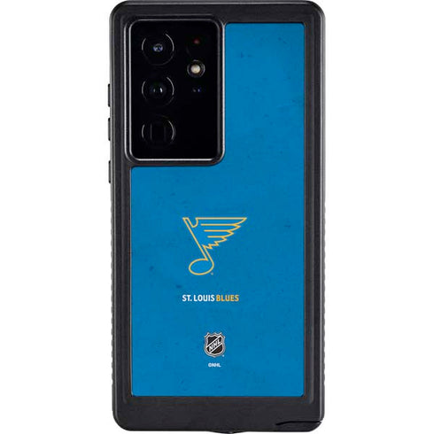 NHL St. Louis Blues Distressed Galaxy S24 Ultra Waterproof Case