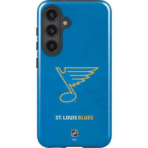 NHL St. Louis Blues Distressed Galaxy S25 Impact Case
