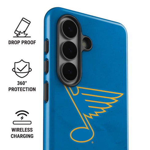 NHL St. Louis Blues Distressed Galaxy S26 Impact Case