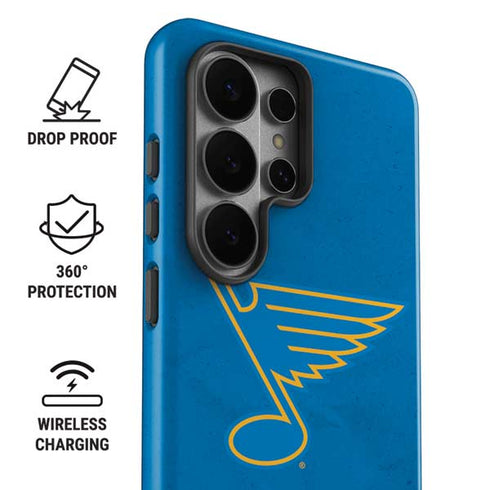 NHL St. Louis Blues Distressed Galaxy S26 Ultra Impact Case