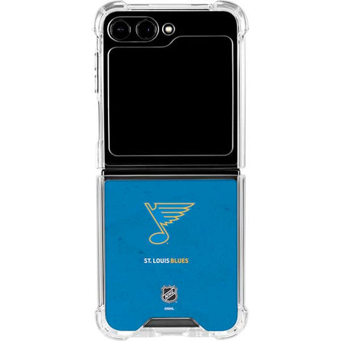 NHL St. Louis Blues Distressed Galaxy Z Flip5 5G Clear Case