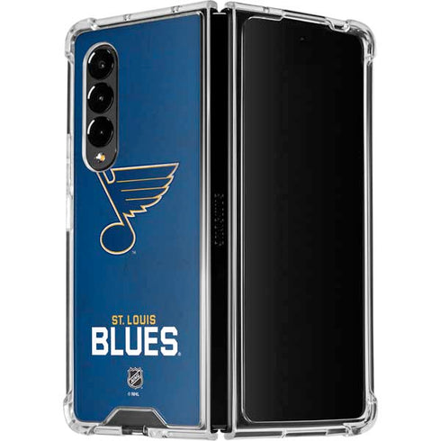 NHL St. Louis Blues Distressed Galaxy Z Fold4 5G Clear Case