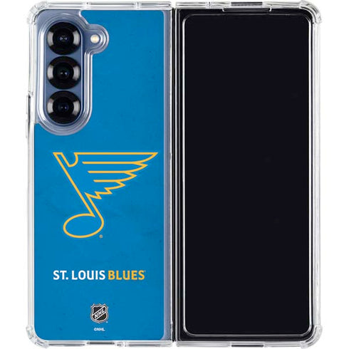 NHL St. Louis Blues Distressed Galaxy Z Fold7 Clear Case
