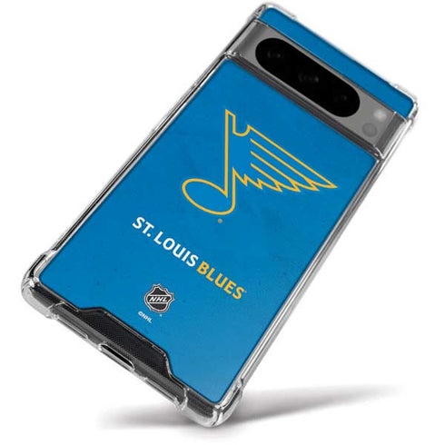 NHL St. Louis Blues Distressed Google Pixel 8 Pro Clear Case