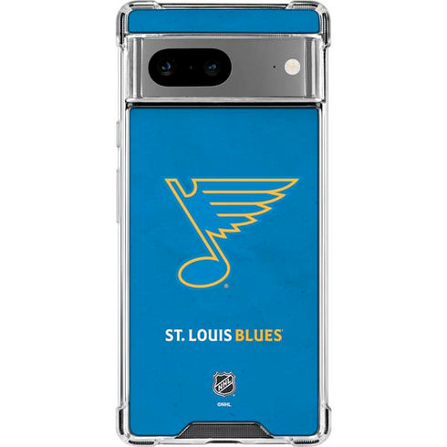 NHL St. Louis Blues Distressed Google Pixel 8a Clear Case