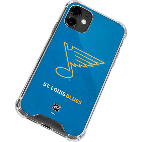 NHL St. Louis Blues Distressed iPhone 12 Clear Case
