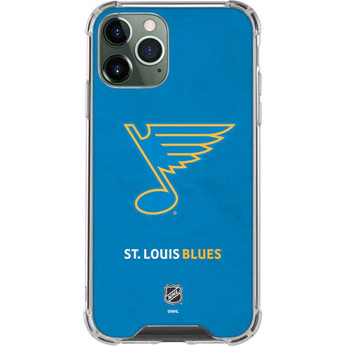 NHL St. Louis Blues Distressed iPhone 12 Pro Max Clear Case