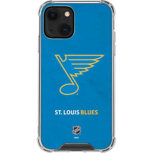 NHL St. Louis Blues Distressed iPhone 13 Mini Clear Case