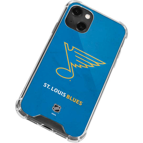NHL St. Louis Blues Distressed iPhone 13 Mini Clear Case