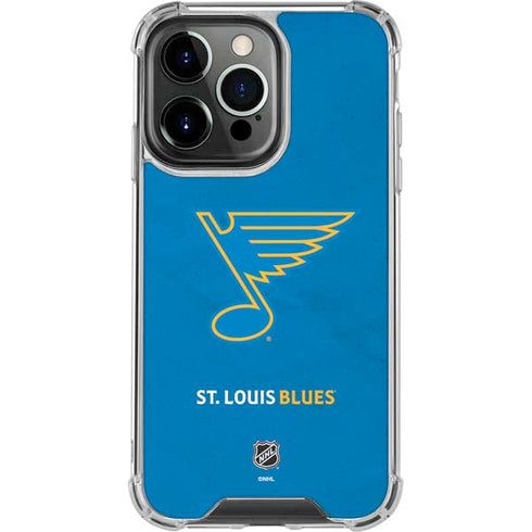 NHL St. Louis Blues Distressed iPhone 13 Pro Clear Case