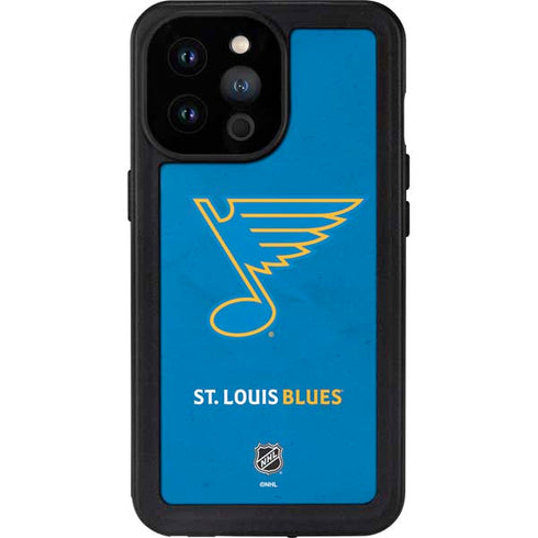 NHL St. Louis Blues Distressed iPhone 14 Pro Max Waterproof Case