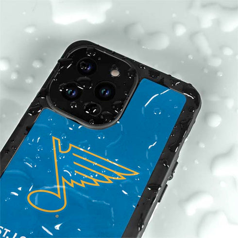 NHL St. Louis Blues Distressed iPhone 14 Pro Max Waterproof Case