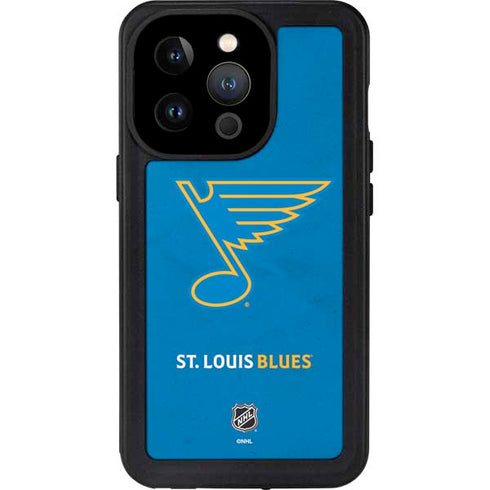 NHL St. Louis Blues Distressed iPhone 14 Pro Waterproof Case