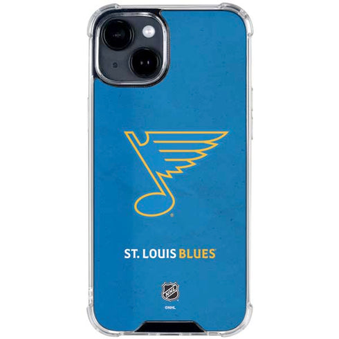 NHL St. Louis Blues Distressed iPhone 15 Clear Case
