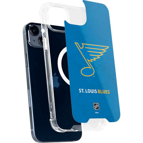 NHL St. Louis Blues Distressed iPhone 15 MagSafe Case