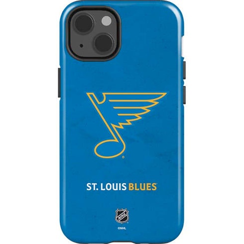 NHL St. Louis Blues Distressed iPhone 15 Plus Impact Case