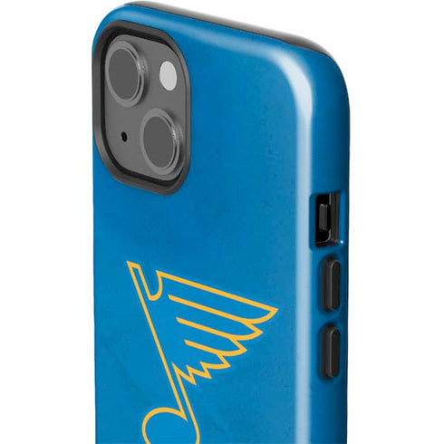 NHL St. Louis Blues Distressed iPhone 15 Plus Impact Case