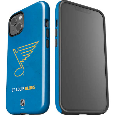 NHL St. Louis Blues Distressed iPhone 15 Plus Impact Case