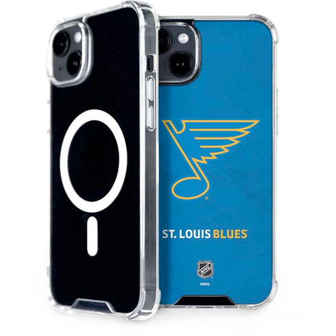 NHL St. Louis Blues Distressed iPhone 15 Plus MagSafe Case