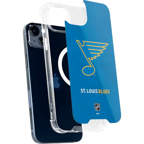 NHL St. Louis Blues Distressed iPhone 15 Plus MagSafe Case