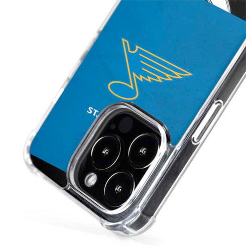 NHL St. Louis Blues Distressed iPhone 15 Pro MagSafe Case
