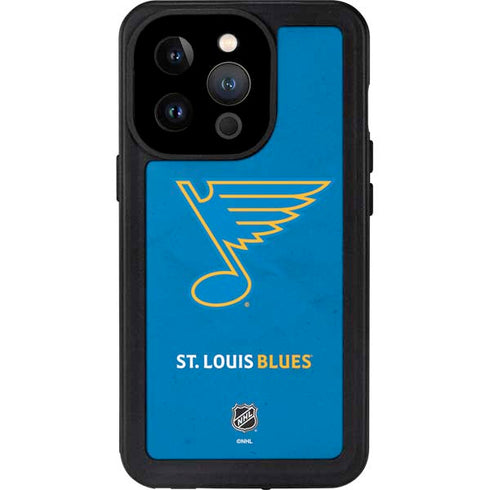 NHL St. Louis Blues Distressed iPhone 15 Pro Waterproof Case