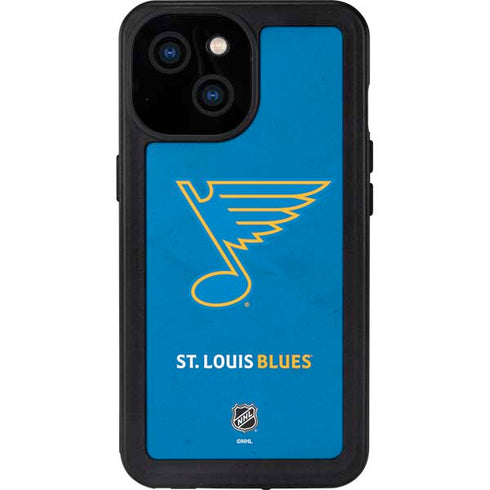 NHL St. Louis Blues Distressed iPhone 15 Waterproof Case