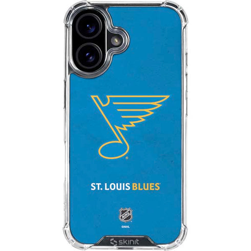NHL St. Louis Blues Distressed iPhone 16 Clear Case