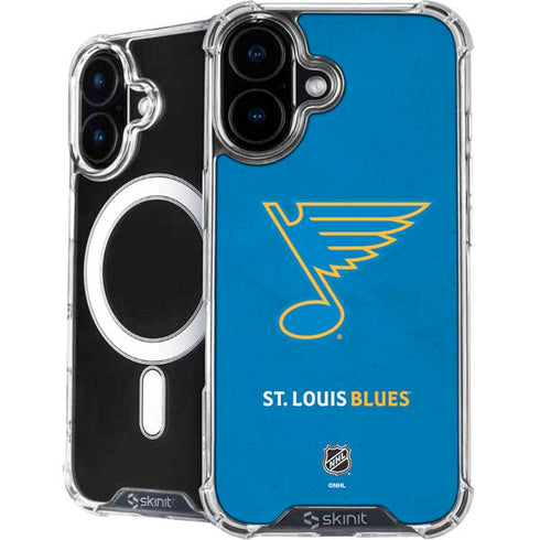 NHL St. Louis Blues Distressed iPhone 16 MagSafe Case