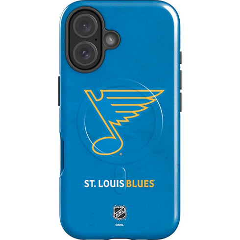 NHL St. Louis Blues Distressed iPhone 16 Plus Magsafe Impact Case