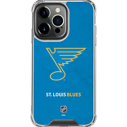 NHL St. Louis Blues Distressed iPhone 16 Pro Max Clear Case