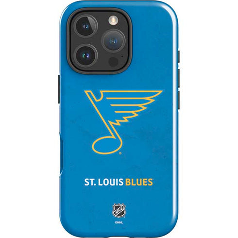 NHL St. Louis Blues Distressed iPhone 16 Pro Max Impact Case