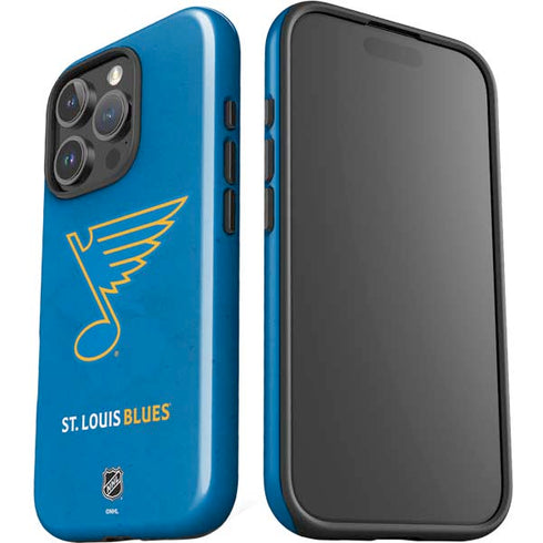 NHL St. Louis Blues Distressed iPhone 16 Pro Max Impact Case