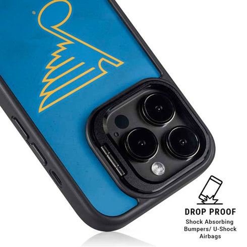 NHL St. Louis Blues Distressed iPhone 16 Pro Max Kickstand Case