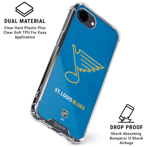 NHL St. Louis Blues Distressed iPhone 16e Clear Case