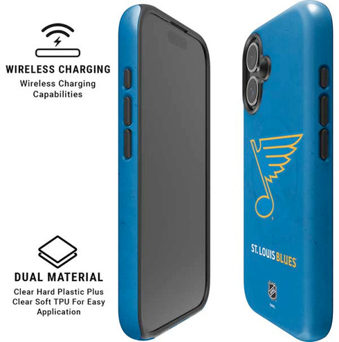NHL St. Louis Blues Distressed iPhone 17 Magsafe Impact Case