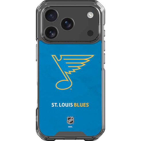 NHL St. Louis Blues Distressed iPhone 17 Pro Clear Case
